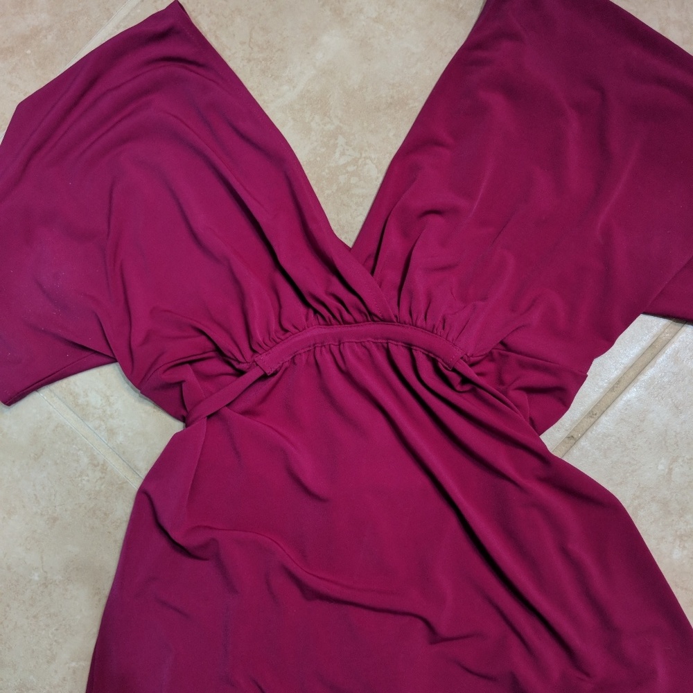 Flattering fuchsia top